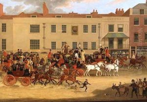 The North Country Mails at the Peacock, Islington, 1821