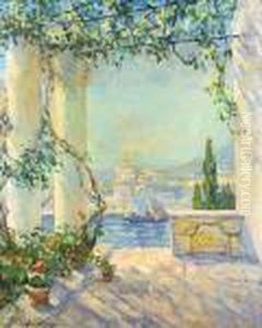 Mediterrane Terrasse Mit Ausblick.