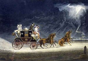 The Mail Coach in a Thunderstorm by James Pollard