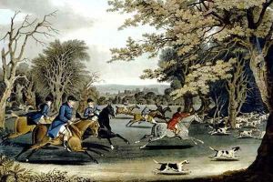 Royal Hunt in Windsor Park, engraved by Matthew Dubourg (fl.1813-20) 1829 by James Pollard