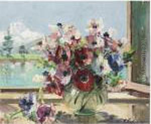 Still Life Of Anemonies (italian Alps) - view 1