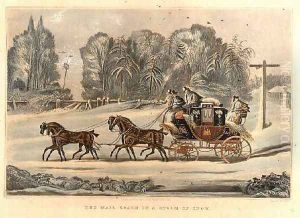 The Mail Coach in a Storm of Snow by James Pollard