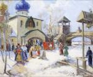 Place Animee Devant L'eglise