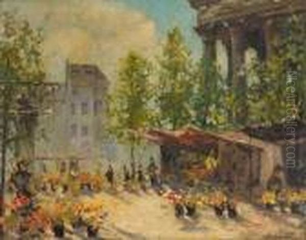 Marche Aux Fleurs Place De La Madeleine. - view 1