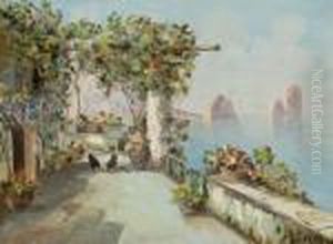 Terrasse A Capri by Georges Lapchine