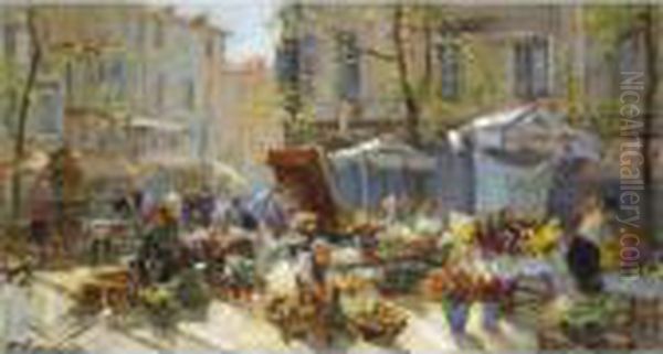 The Flower Market In Aix-en-provence - view 1