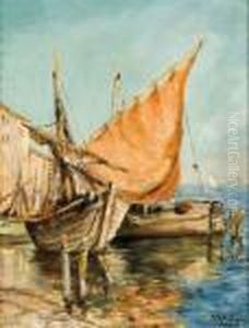 Voiliers En Mediterrannee by Georges Lapchine