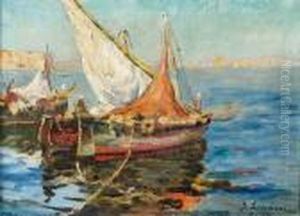 Pecheurs En Mediterrannee by Georges Lapchine