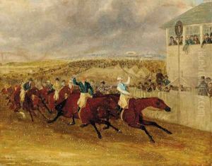 Mr Ridsdale's Bloomsbury beating Mr Craven's Deception, The Derby, 1839 by James Pollard