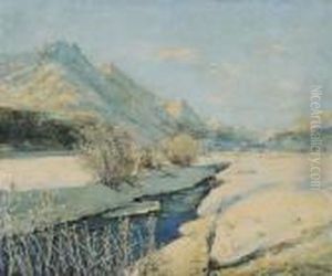 Vallee Sous La Neige, Circa 1900 by Georges Lapchine