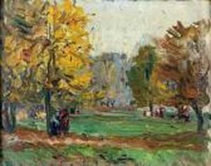 Paris, Vu Du Bois De Boulogne by Georges Lapchine