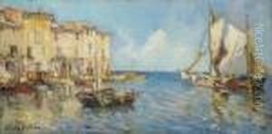 Barques Et Tartanes Aux Martigues by Georges Lapchine