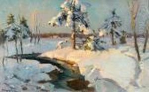 Paysage Enneige by Georges Lapchine