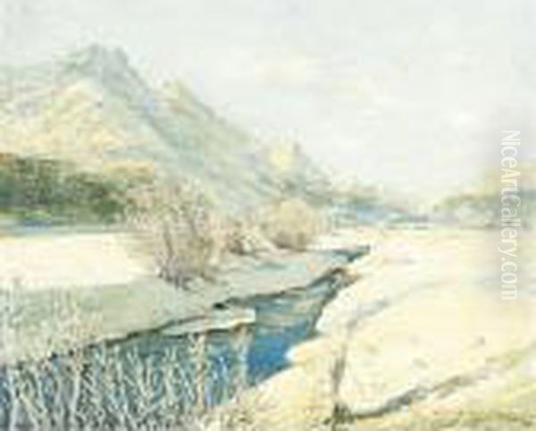 Valley Stream In The Snow - view 1