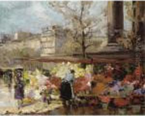 Flower Seller At La Madeleine, Paris