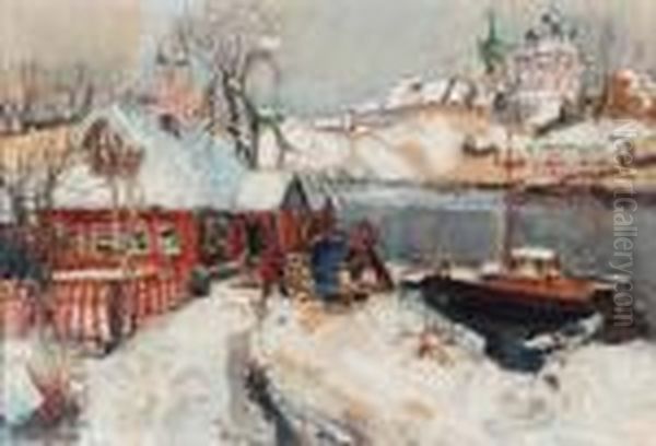 Russian Town In Winter - view 1