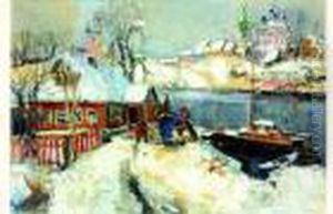 Paysage Hivernal by Georges Lapchine