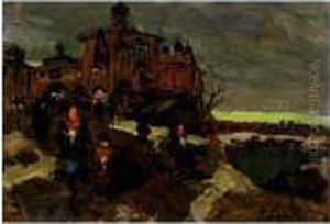Taking Home The Light At Easter by Georges Lapchine