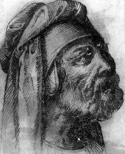 The head of an oriental looking up by Bartolomeo Passerotti