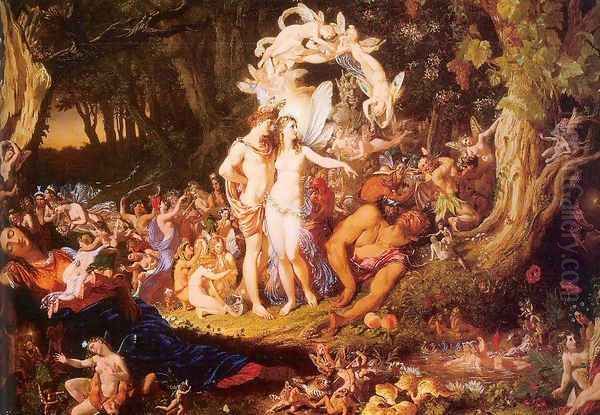 The Reconciliation of Oberon and Titania 1847 by Sir Joseph Noel Paton