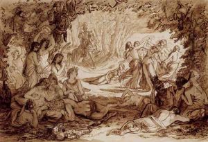 Cymocles Discovered By Atis In The Bowre Of Blisse, Spencer's Fairie Queene, BookII, Chapter V by Sir Joseph Noel Paton