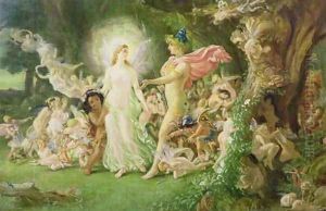 Study for The Quarrel of Oberon and Titania, c.1849 by Sir Joseph Noel Paton