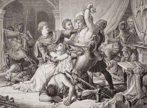 The seizure of Roger de Mortimer 1287-1330 in Nottingham Castle, 19th October 1330, from Illustrations of English and Scottish History Volume I