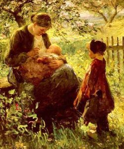 In The Orchard by Evert Pieters