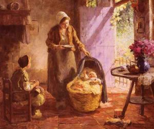 Feeding The Baby by Evert Pieters