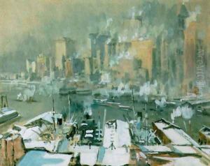 A view of New York City in winter by Joseph Pennell