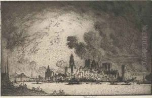 New York, from Brooklyn, 1915 by Joseph Pennell