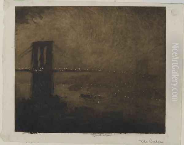Brooklyn Bridge at Night, 1922 - view 1