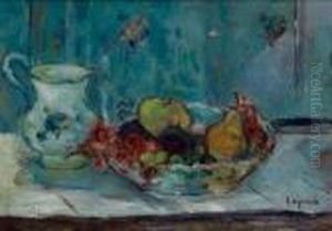 Nature Morte Aux Fruits Et Au Pichet by Pierre Laprade