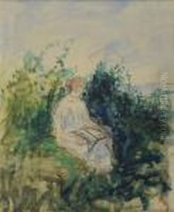 Jeune Fille Dans Un Jardin by Pierre Laprade