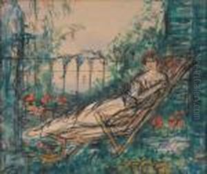 Jeune Femme A La Chaise Longue by Pierre Laprade