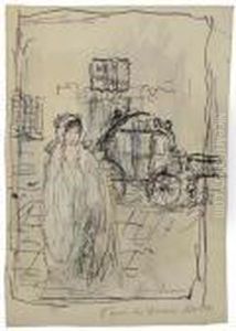 Femme Dans La Rue by Pierre Laprade