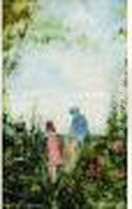 Enfants Au Bord D'un Lac by Pierre Laprade