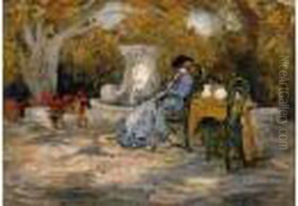 Jeune Femme Dans Un Jardin, Circa 1907-1909 - view 1