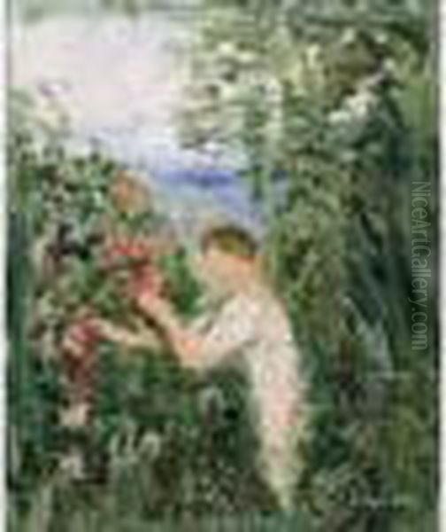 Jeune Femme Dans Un Jardin - view 1