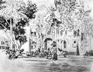 The Cathedral, plate XXVI from The Panama Canal by Joseph Pennell, 1912 The Cathedral, plate XXVI from The Panama Canal by Joseph Pennell, 1912