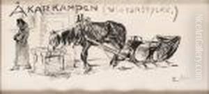 Akarkampen (vinterstycke) by Carl Larsson