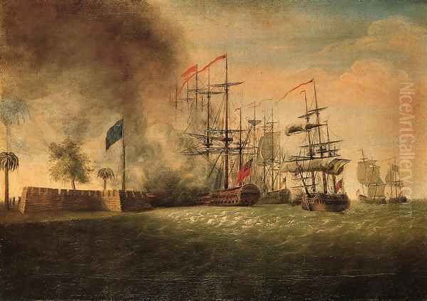 Sir Peter Parker's Attack Against Fort Moultrie - view 1