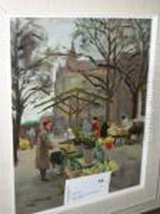 Torghandel by Carl Larsson