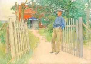 Esbjorn As Farmhand by Carl Larsson