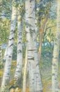 Bjorkstammer (birch Trees) by Carl Larsson