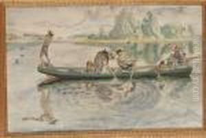 Pa Vikingatag I Dalom by Carl Larsson