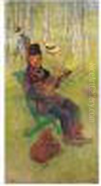 Lapp Spelande Fiol (a Laplander Playing The Fiddle) - view 1