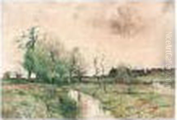 Varlig Ang, Grez-sur-loing (spring Meadows At Grez) - view 1
