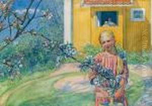 Flickan I Appelblom (girl With Apple Blossom) by Carl Larsson