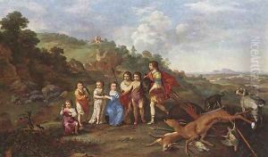 Children of Frederick V Prince Elector of Pfalz and King of Bohemia 1628 by Cornelis Van Poelenburgh